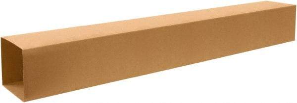 Made in USA - 12" Wide x 12" Long x 72" High Rectangle Telescoping Box - 1 Wall, Kraft (Color), 65 Lb Capacity - Industrial Tool & Supply