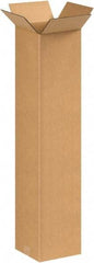 Made in USA - 8" Wide x 8" Long x 38" High Rectangle Corrugated Shipping Box - 1 Wall, Kraft (Color), 65 Lb Capacity - Industrial Tool & Supply