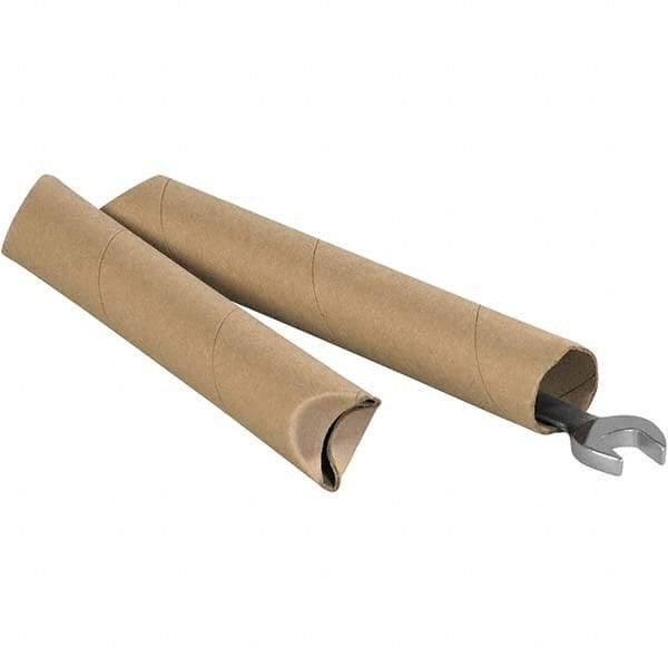 Made in USA - 1-1/2" Diam x 30" Long Round Crimped End Mailing Tubes - 1 Wall, Kraft (Color) - Industrial Tool & Supply