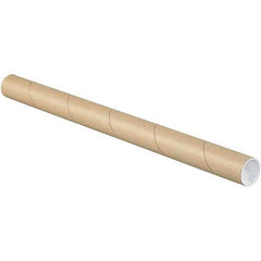 Made in USA - 1-1/2" Diam x 48" Long Round Kraft Mailing Tubes - 1 Wall, Kraft (Color) - Industrial Tool & Supply