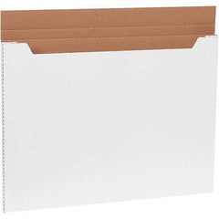 Made in USA - 22-1/2" Wide x 30" Long x 1" High Rectangle Crush Proof Mailers - 1 Wall, White - Industrial Tool & Supply