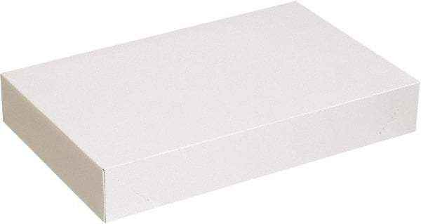Made in USA - 14" Wide x 24" Long x 4" High Rectangle Chipboard Box - 1 Wall, White - Industrial Tool & Supply