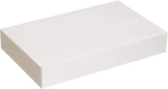 Made in USA - 14" Wide x 24" Long x 4" High Rectangle Chipboard Box - 1 Wall, White - Industrial Tool & Supply