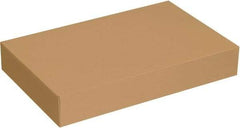 Made in USA - 14" Wide x 24" Long x 4" High Rectangle Chipboard Box - 1 Wall, Kraft (Color) - Industrial Tool & Supply