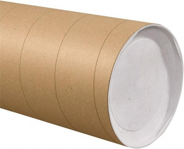 Made in USA - 8" Diam x 48" Long Round Jumbo Mailing Tubes - 1 Wall, Kraft (Color) - Industrial Tool & Supply