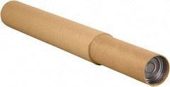 Made in USA - 4-3/4" Diam x 144" Long Round Adjustable Tubes - 1 Wall, Kraft (Color) - Industrial Tool & Supply