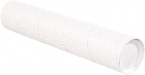 Made in USA - 4" Diam x 42" Long Round White Mailing Tubes - 1 Wall, White - Industrial Tool & Supply