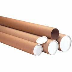 Made in USA - 4" Diam x 60" Long Round Heavy Duty Mailing Tubes - 1 Wall, Kraft (Color) - Industrial Tool & Supply
