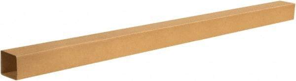 Made in USA - 4" Wide x 4" Long x 72" High Rectangle Telescoping Box - 1 Wall, Kraft (Color), 65 Lb Capacity - Industrial Tool & Supply