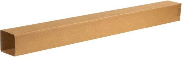 Made in USA - 6-1/2" Wide x 6-1/2" Long x 72" High Rectangle Telescoping Box - 1 Wall, Kraft (Color), 65 Lb Capacity - Industrial Tool & Supply