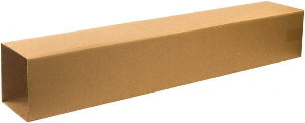 Made in USA - 8" Wide x 8" Long x 48" High Rectangle Telescoping Box - 2 Walls, Kraft (Color), 100 Lb Capacity - Industrial Tool & Supply