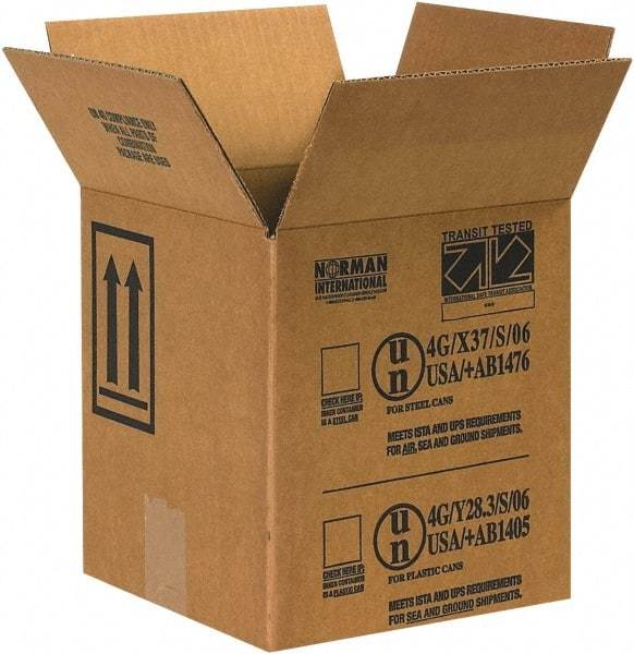 Made in USA - 8-1/2" Wide x 8-1/2" Long x 9-5/16" High Rectangle Corrugated Shipping Box - 1 Wall, Kraft (Color), 95 Lb Capacity - Industrial Tool & Supply