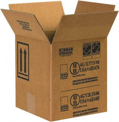 Made in USA - 8-1/2" Wide x 8-1/2" Long x 9-5/16" High Rectangle Corrugated Shipping Box - 1 Wall, Kraft (Color), 95 Lb Capacity - Industrial Tool & Supply