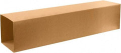 Made in USA - 6-1/2" Wide x 10-1/2" Long x 57" High Rectangle Telescoping Box - 1 Wall, Kraft (Color), 65 Lb Capacity - Industrial Tool & Supply