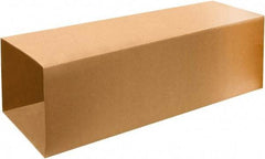 Made in USA - 14" Wide x 14" Long x 40" High Rectangle Telescoping Box - 1 Wall, Kraft (Color), 65 Lb Capacity - Industrial Tool & Supply