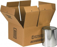 Made in USA - 14-1/4" Wide x 14-1/4" Long x 7-5/8" High Rectangle Corrugated Shipping Box - 2 Walls, Kraft (Color), 120 Lb Capacity - Industrial Tool & Supply