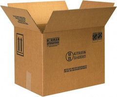 Made in USA - 11-3/8" Wide x 16-3/8" Long x 12-5/16" High Rectangle Corrugated Shipping Box - 1 Wall, Kraft (Color), 95 Lb Capacity - Industrial Tool & Supply