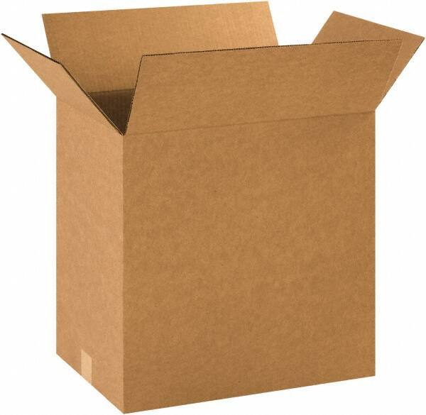 Made in USA - 12" Wide x 20" Long x 20" High Rectangle Corrugated Shipping Box - 1 Wall, Kraft (Color), 65 Lb Capacity - Industrial Tool & Supply