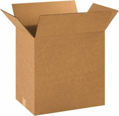 Made in USA - 12" Wide x 20" Long x 20" High Rectangle Corrugated Shipping Box - 1 Wall, Kraft (Color), 65 Lb Capacity - Industrial Tool & Supply