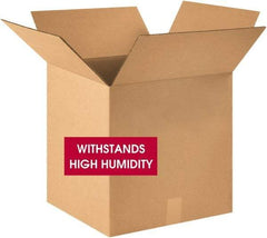 Made in USA - 18" Wide x 18" Long x 18" High Square Corrugated Shipping Box - 1 Wall, Kraft (Color), 120 Lb Capacity - Industrial Tool & Supply