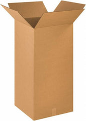 Made in USA - 18" Wide x 18" Long x 36" High Rectangle Corrugated Shipping Box - 1 Wall, Kraft (Color), 65 Lb Capacity - Industrial Tool & Supply