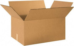 Made in USA - 14" Wide x 24" Long x 12" High Rectangle Heavy Duty Corrugated Box - 2 Walls, Kraft (Color), 100 Lb Capacity - Industrial Tool & Supply