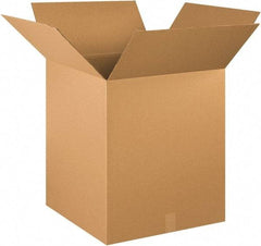 Made in USA - 20" Wide x 20" Long x 24" High Rectangle Corrugated Shipping Box - 1 Wall, Kraft (Color), 65 Lb Capacity - Industrial Tool & Supply