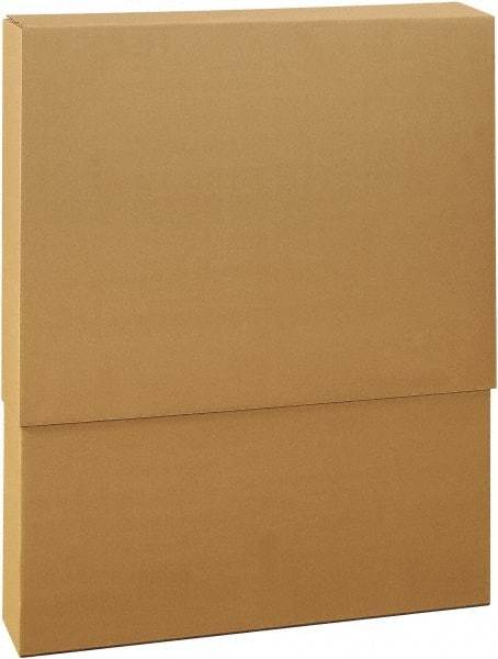 Made in USA - 8-3/4" Wide x 24-3/4" Long x 57" High Rectangle Telescoping Box - 2 Walls, Kraft (Color), 100 Lb Capacity - Industrial Tool & Supply