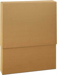 Made in USA - 8-3/4" Wide x 24-3/4" Long x 57" High Rectangle Telescoping Box - 2 Walls, Kraft (Color), 100 Lb Capacity - Industrial Tool & Supply