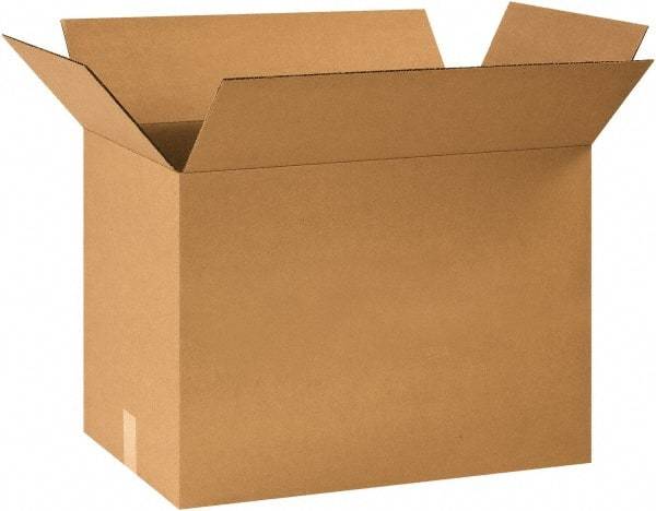 Made in USA - 16" Wide x 24" Long x 18" High Rectangle Corrugated Shipping Box - 1 Wall, Kraft (Color), 65 Lb Capacity - Industrial Tool & Supply
