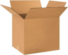 Made in USA - 20" Wide x 24" Long x 20" High Rectangle Heavy Duty Corrugated Box - 2 Walls, Kraft (Color), 100 Lb Capacity - Industrial Tool & Supply