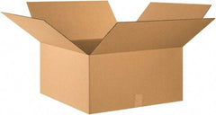 Made in USA - 24" Wide x 24" Long x 12" High Rectangle Corrugated Shipping Box - 1 Wall, Kraft (Color), 65 Lb Capacity - Industrial Tool & Supply