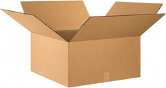 Made in USA - 24" Wide x 24" Long x 12" High Rectangle Heavy Duty Corrugated Box - 2 Walls, Kraft (Color), 100 Lb Capacity - Industrial Tool & Supply