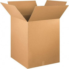 Made in USA - 24" Wide x 24" Long x 30" High Rectangle Corrugated Shipping Box - 1 Wall, Kraft (Color), 65 Lb Capacity - Industrial Tool & Supply