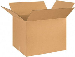 Made in USA - 20" Wide x 26" Long x 20" High Rectangle Corrugated Shipping Box - 1 Wall, Kraft (Color), 65 Lb Capacity - Industrial Tool & Supply