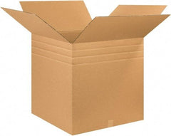 Made in USA - 26" Wide x 26" Long x 26" High Square Multi-Depth Box - 1 Wall, Kraft (Color), 65 Lb Capacity - Industrial Tool & Supply
