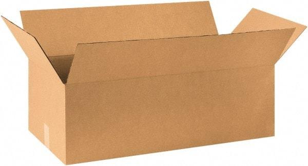 Made in USA - 20" Wide x 36" Long x 15" High Rectangle Corrugated Shipping Box - 1 Wall, Kraft (Color), 65 Lb Capacity - Industrial Tool & Supply