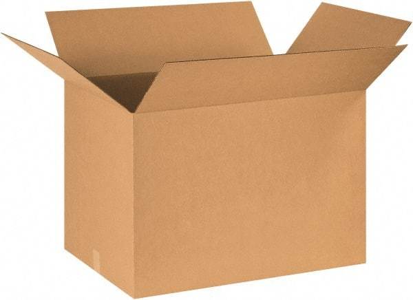 Made in USA - 18" Wide x 36" Long x 18" High Rectangle Corrugated Shipping Box - 1 Wall, Kraft (Color), 65 Lb Capacity - Industrial Tool & Supply