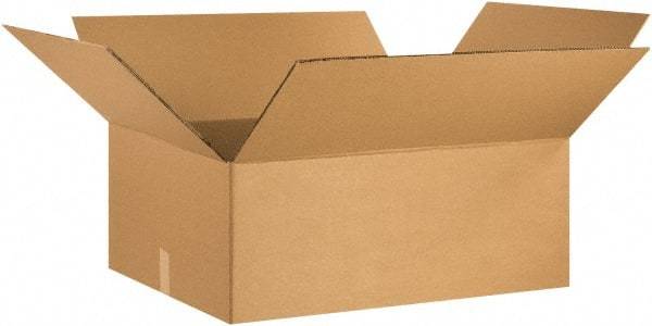 Made in USA - 24" Wide x 30" Long x 12" High Rectangle Heavy Duty Corrugated Box - 2 Walls, Kraft (Color), 100 Lb Capacity - Industrial Tool & Supply