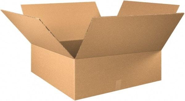 Made in USA - 30" Wide x 30" Long x 12" High Rectangle Heavy Duty Corrugated Box - 2 Walls, Kraft (Color), 100 Lb Capacity - Industrial Tool & Supply