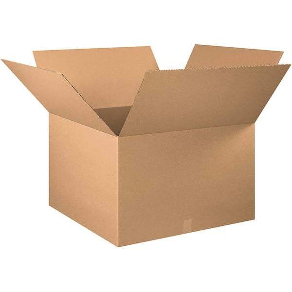 Made in USA - 30" Wide x 30" Long x 20" High Rectangle Corrugated Shipping Box - 1 Wall, Kraft (Color), 65 Lb Capacity - Industrial Tool & Supply