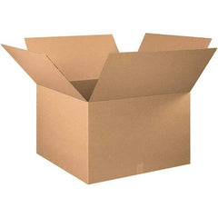 Made in USA - 30" Wide x 30" Long x 20" High Rectangle Corrugated Shipping Box - 1 Wall, Kraft (Color), 65 Lb Capacity - Industrial Tool & Supply