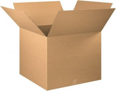 Made in USA - 30" Wide x 30" Long x 25" High Rectangle Corrugated Shipping Box - 1 Wall, Kraft (Color), 65 Lb Capacity - Industrial Tool & Supply