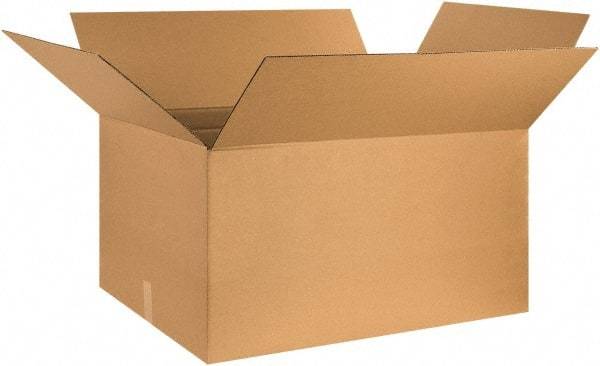 Made in USA - 16" Wide x 32" Long x 16" High Rectangle Corrugated Shipping Box - 1 Wall, Kraft (Color), 65 Lb Capacity - Industrial Tool & Supply