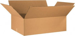 Made in USA - 24" Wide x 36" Long x 12" High Rectangle Heavy Duty Corrugated Box - 2 Walls, Kraft (Color), 100 Lb Capacity - Industrial Tool & Supply