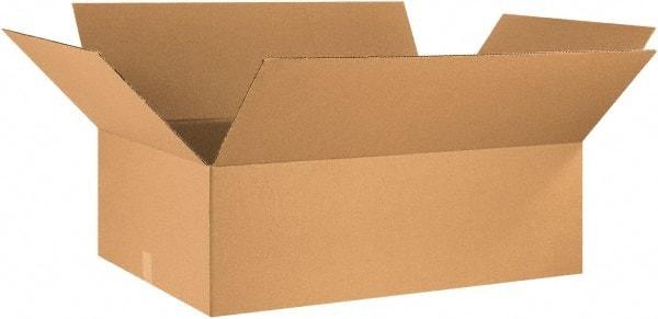 Made in USA - 24" Wide x 36" Long x 12" High Rectangle Corrugated Shipping Box - 1 Wall, Kraft (Color), 65 Lb Capacity - Industrial Tool & Supply