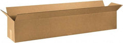 Made in USA - 10" Wide x 48" Long x 10" High Rectangle Corrugated Shipping Box - 1 Wall, Kraft (Color), 65 Lb Capacity - Industrial Tool & Supply