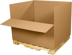 Made in USA - 40" Wide x 48" Long x 36" High Rectangle Heavy Duty Corrugated Box - 1 Wall, Kraft (Color), 120 Lb Capacity - Industrial Tool & Supply