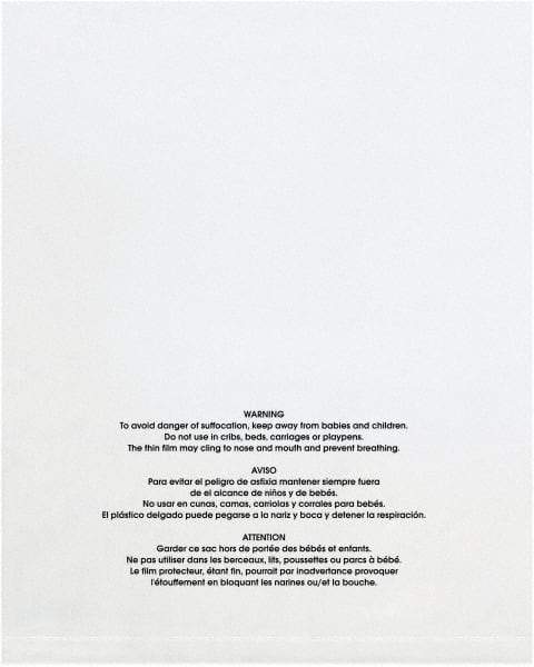 Value Collection - 14 x 20", 1 mil Flat Suffocation Warning Polybags - Clear - Industrial Tool & Supply