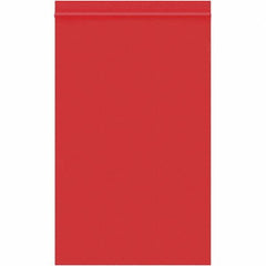 Value Collection - 5 x 8", 2 mil Reclosable Polybags - Red - Industrial Tool & Supply